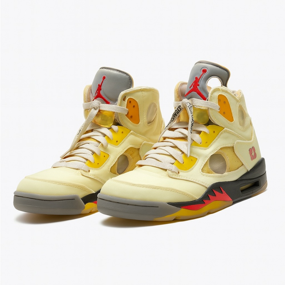 Jordan x Off-White Air Jordan 5 Retro SP "Sail" sneakers - Picture 6 of 12
